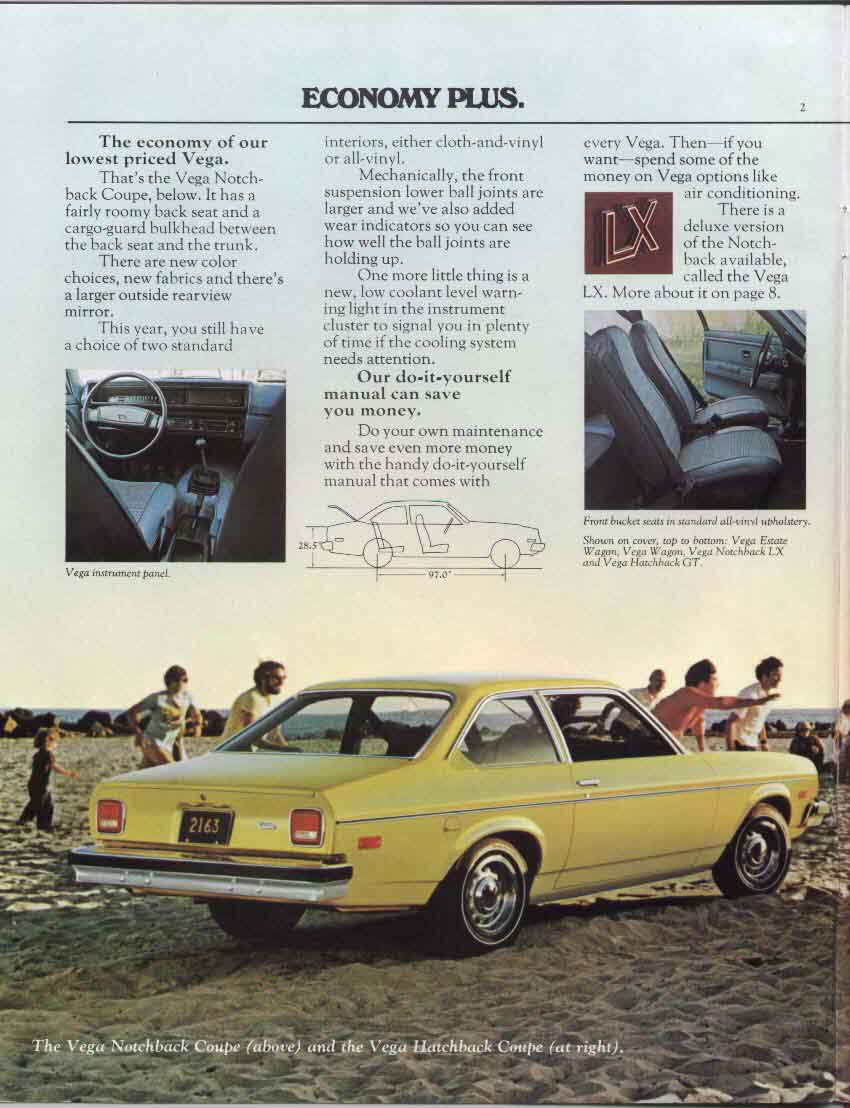 1975 Chevrolet Vega Brochure Page 1